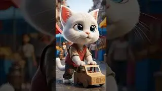 Poor Cat Craft a Super Sports Kart | Sad Cat Story #cyberneuroai #aihindistory #aicatstoryanimated