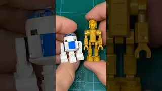 Lego Star Wars brick built C-3PO and R2-D2 #lego #tutorial #legostarwars #starwars