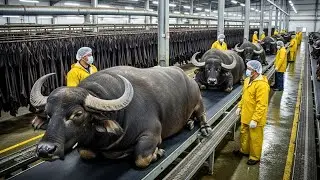 Inside the Buffalo-Leather Factory: From Raw Buffalo Hide to High-End Bags & Belts | Full Process
