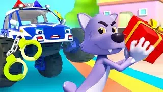Police Truck Chases Big Bad Wolf | Police Cartoon | Cartoon for Kids | BabyBus - Cars World