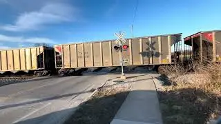 Burlington Northern Santa Fe (BNSF) 9288 Going Through Effingham Illinois Part 1 of 2 