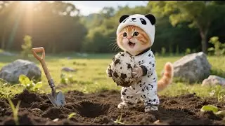 Ginger Goes to Find Dinosaur Eggs, Mama Cat Silently Supports 🦖🥚🐱 | Funny Cat Videos