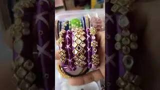 2023 Kundan stone silk thread bangles#shorts