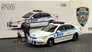 596 Models 1/64 Chevrolet Impala NYPD New York City Police Department Livery Diecast Model