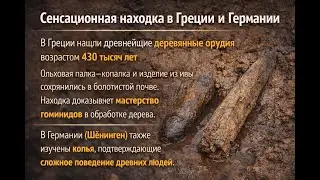 Сенсация в археологии: Найдены древнейшие деревянные орудия в истории (430 000 лет!)