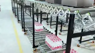 Double layers of flexible roller conveyor