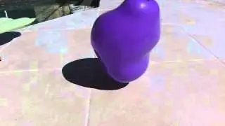 Water balloon bouncing in slow motion