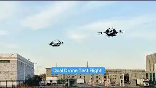 Today, we conducted joint flight training with two Skytech X1 manned drones at the same time
