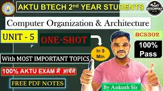 AKTU COA Unit 5 Important Questions | I/O Organization | Exam 2025-26 #aktuexam #coa #oneshot