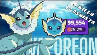 Vaporeon Is IMMORTAL and They Actually BUFFED It. BEST 0 Deaths DAMAGE BUILD.  | Pok&eacute;mon Unite