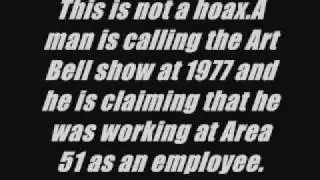 Unknown World - Area 51 ex-employee calls the Art Bells show