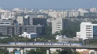 LIC ad covered Chennai metro train