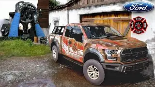 Rebuilding FIRE RESCUE FORD F-150 RAPTOR TRUCK - Forza Horizon 5 Logitech G923 Gameplay