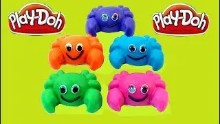 Веселые крабики Морские обитатели учим цвета готовимся к школе. Funny crabs marine life learn colors