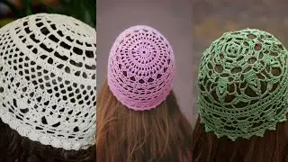 Crochet beautiful colour caps collection stylish and simple caps design