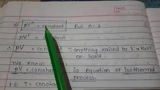 Thermodynamics part 3):Polytropic process. PV^n=C equation.