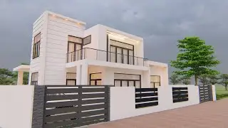 SMALL MODERN TWO-STORY HOUSE || 4 BEDROOMS,FLOOR PLAN - 14x11m,PLOT SIZE 390 M2,KIGALI//NYARUGENGE