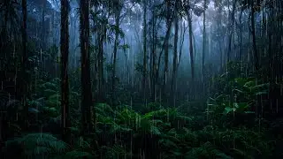 Rainforest Rain Sounds for Sleeping or Studying - 10 Hours of White Noise Rainstorm Ambience