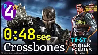 6* Crossbones 4 Rank, No boost 48 sec | ROL - Winter Soldier 550k hp #mcoc