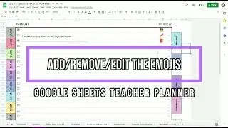 Adding or Editing the Emojis in Google Sheets | Google Sheets Digital Teacher Planner