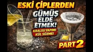 250 GR Chip İşliyoruz! K&uuml;llerden G&uuml;m&uuml;ş &Ccedil;IKTI | K&uuml;l ayrıştırma Nitrik Asit & Kral Suyu | Ders 2