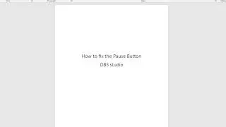 OBS Pause and Resume Recording not working Easy Fix