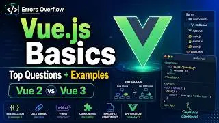 Vue.js Basics interview QNA Explained with Examples | Vue 2 vs Vue 3, Virtual DOM