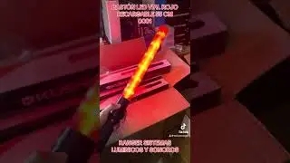 Bast&oacute;n Vial Led Recargable Con Luz Rojo 54 Cm 6 Leds 0001