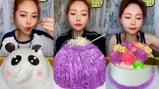 Mukbang ASMR Colorful Cake | 알록달록 케이크 먹방 | No Talking Dessert ASMR | Xoieteang ASMR
