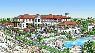 Визуализация проекта нового серф-клуба в отеле Ponte Vedra Inn and Club