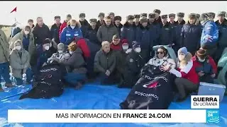 Cooperaci&oacute;n Espacial: Nave Soyuz trajo a Tierra a dos rusos y un estadounidense