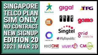 Singapore Telco Plan [ SIM Only with No Contract and for New Signup ] 20 March 2021 - Edition 20
