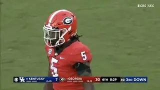 Kelee Ringo (Georgia DB #5) Vs. Kentucky 2021