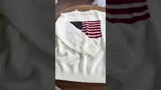 The cutest American flag shirt! #4thofjuly #sweater #americanflag