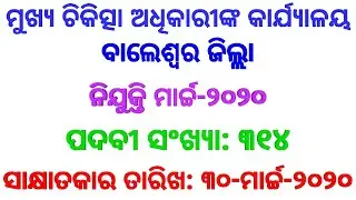 Urgent-Recruitment at CDM-and-PHO-Office-Balasore