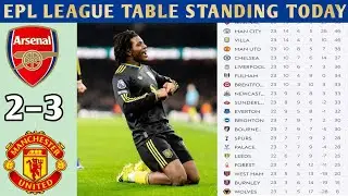 ENGLISH PREMIER LEAGUE TABLE UPDATED TODAY PREMIER LEAGUE STANDING | Arsenal 2-3 Man United