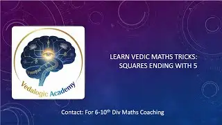 🔥 Square of a Number Ending with 5 | Vedic Maths Trick | Mental Maths Fast Calculation