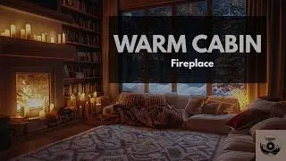 🔥 Fireplace Warm Cabin 🔥 Cozy Winter Ambience for Sleep, Relax & Study