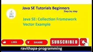Java SE: Collection Framework Vector Example