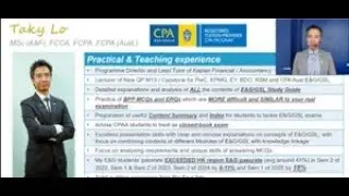 CPA Program&reg; (Australia) 5 Exam Tips for E&G & GSL - Taky Lo