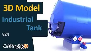 Professional Industrial Tank 3D Model | ArtGraphic3D | 3D Blender
