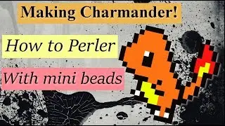 How to make charmander using mini perler and artkal beads for beginners