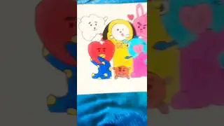 new drawing bt21 cartoon character 😊