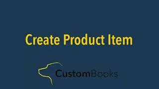 How to Create a Product Item in CustomBooks