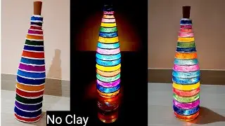 Colorful Bottle Art | Bottle Decorations idea | Christmas Decoration Craft | Creative ViNii