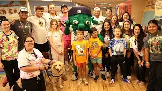 After sold-out games in San Antonio, banana ball teams visit patients at CHRISTUS Children&rsquo;s
