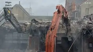 Wigan Watch 03/02/23 The Galleries Demolition Progress The Lathams at hmv & Makinsons Arcade