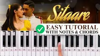 Sitaare - Easy Piano Tutorial with Notes & Chords - PIX Series - Hindi