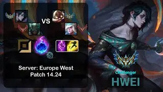 Hwei APC + Pyke vs Corki + Janna - EUW Challenger - Patch 14.24