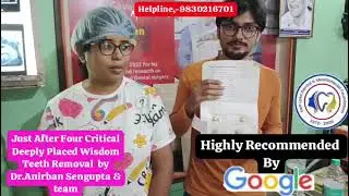 Priyanka+Sambit highly praised Dr.Anirban  Sengupta's skill after 4 critical wisdom teeth removal.